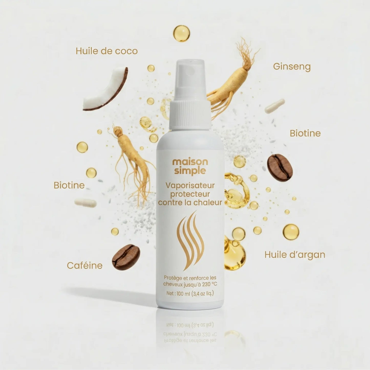 Spray protecteur de chaleur – cheveux blancs