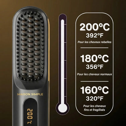 Pure Brush MAX — Brosse sans fil Maison Simple + Pochette de voyage offerte