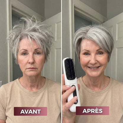 La PREMIÈRE brosse coiffante intelligente pour cheveux courts