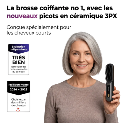 La PREMIÈRE brosse coiffante intelligente pour cheveux courts