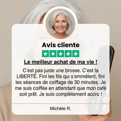 La PREMIÈRE brosse coiffante intelligente pour cheveux courts