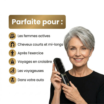La PREMIÈRE brosse coiffante intelligente pour cheveux courts