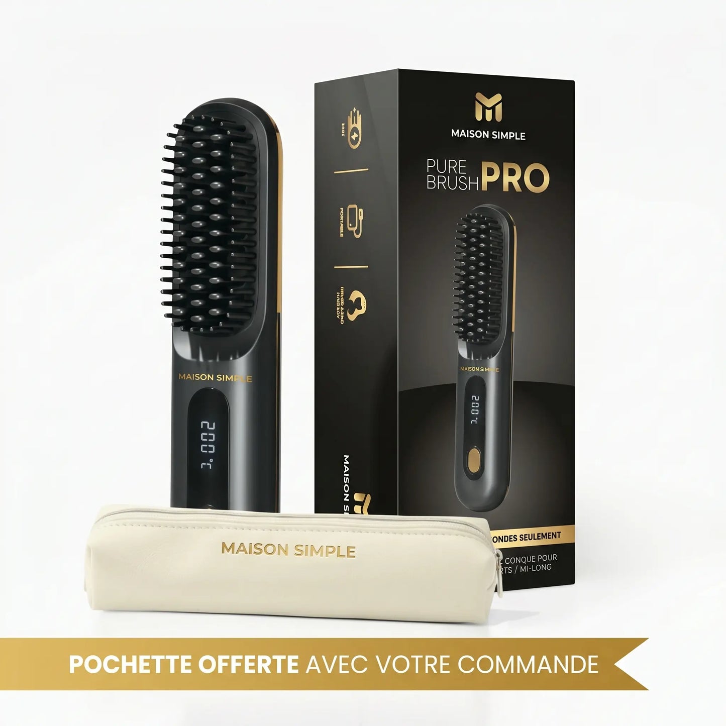La PREMIÈRE brosse coiffante intelligente pour cheveux courts