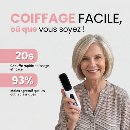 La PREMIÈRE brosse coiffante intelligente pour cheveux courts