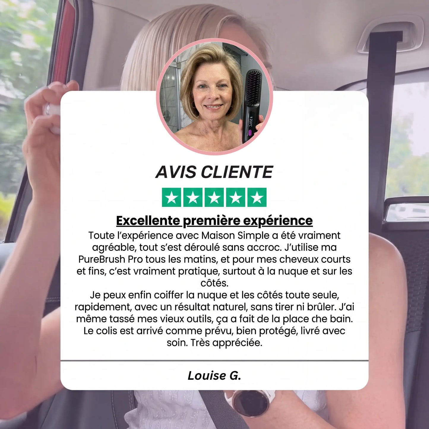 La PREMIÈRE brosse coiffante intelligente pour cheveux courts