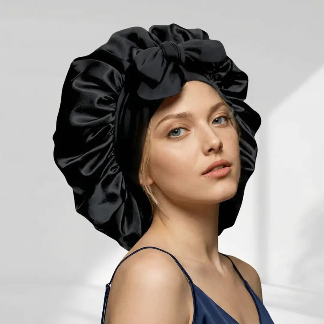 Bonnet de nuit en soie double épaisseur