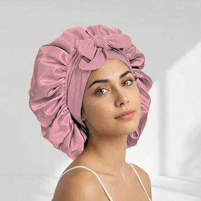 Bonnet de nuit en soie double épaisseur