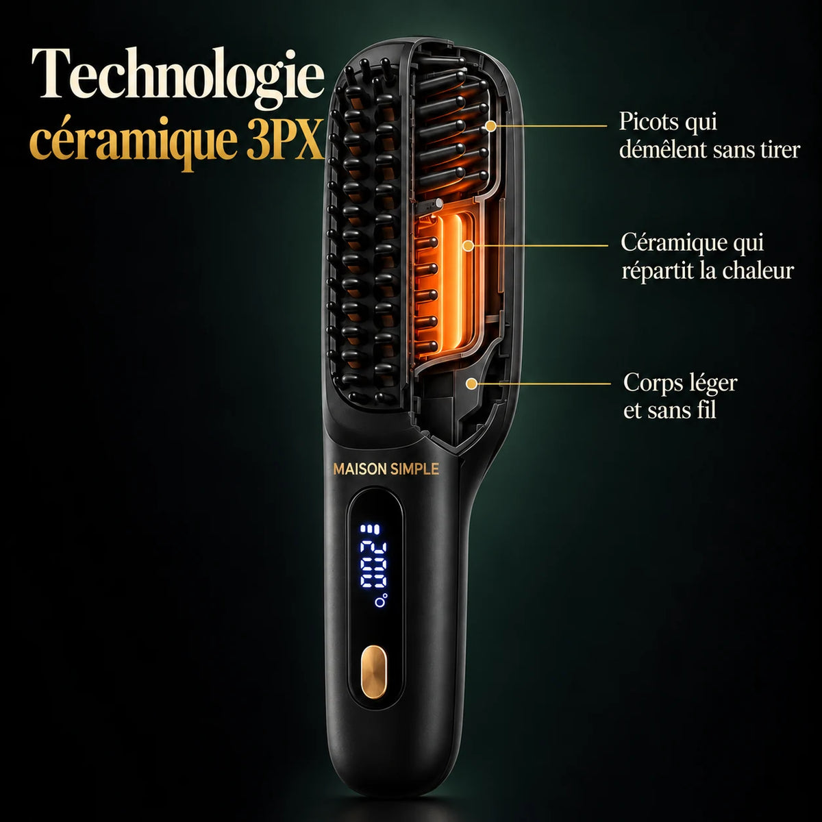 Technologie céramique 3PX de la brosse Maison Simple