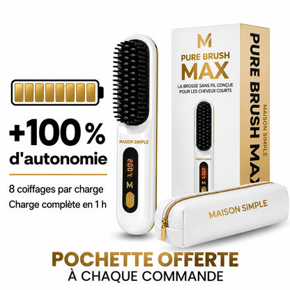 PureBrush MAX blanc : +100 % d'autonomie et pochette offerte