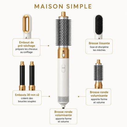 PureAir PRO 5-en-1 | Sèche, lisse, boucle et donne du volume