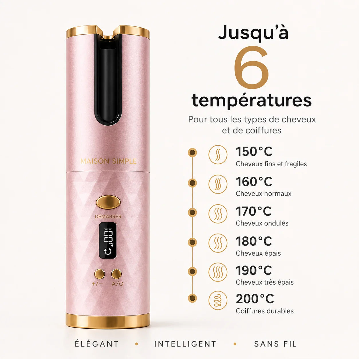 PureCurl PRO | Boucleur cheveux automatique sans fil
