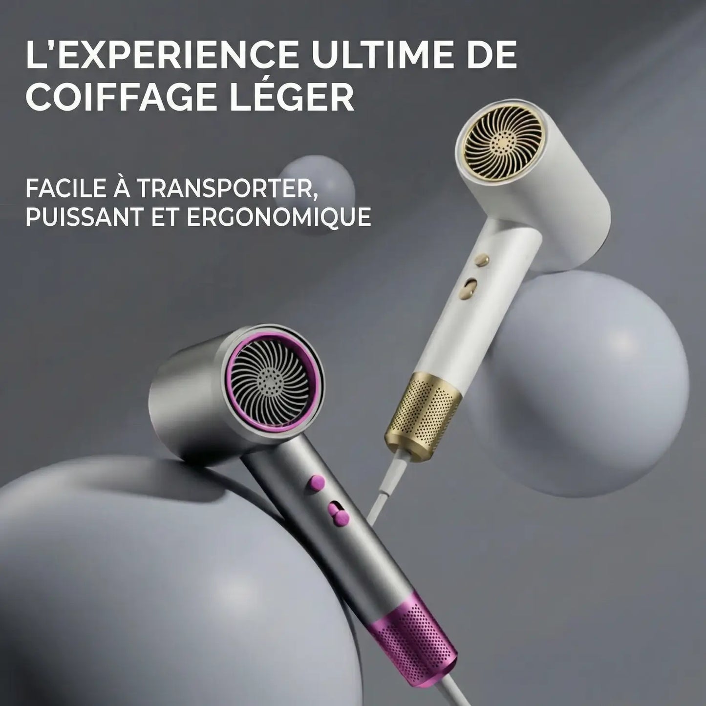 Sèche-cheveux haute vitesse ionique | Séchage rapide, Anti-frisottis & Brillance