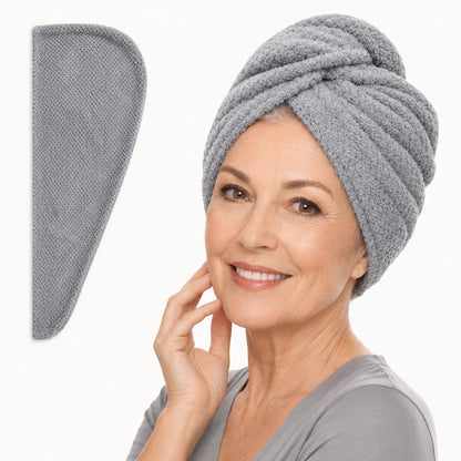 Serviette Microfibre Cheveux | Ultra-absorbante, sèche les cheveux 2× plus vite
