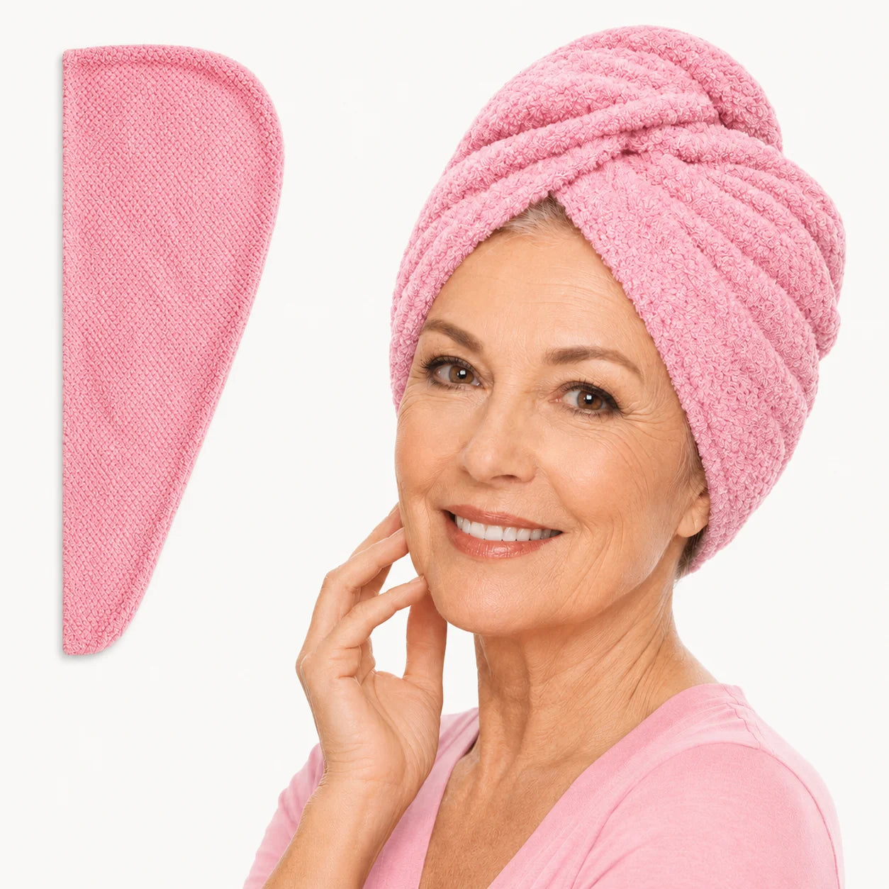 Serviette Microfibre Cheveux | Ultra-absorbante, sèche les cheveux 2× plus vite